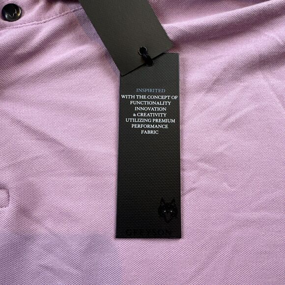 Greyson Tennis Golf Cherokee XL Polo Shirt Mauve Mist Pima Cotton Stretch Blend - Picture 3 of 8